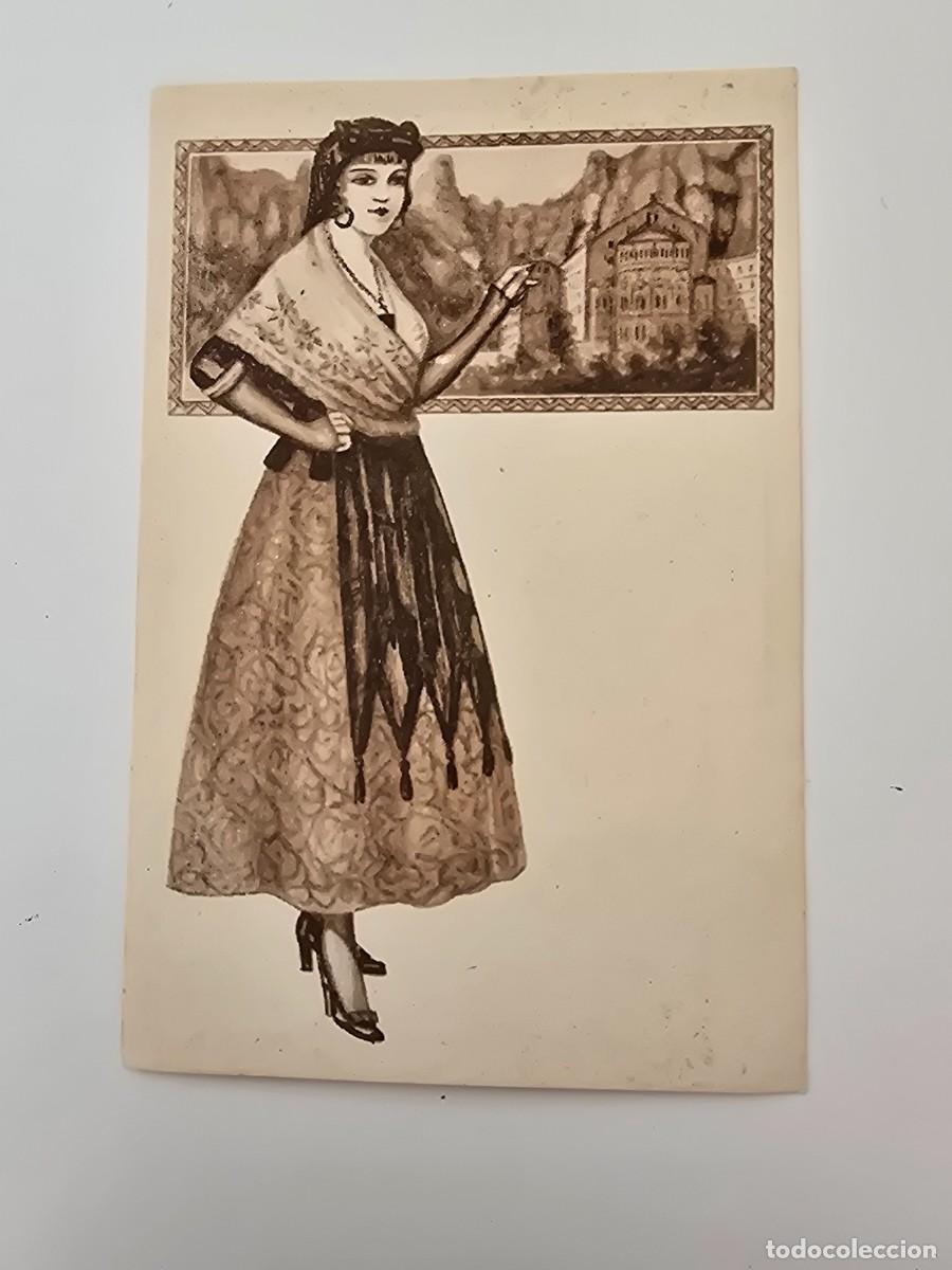 Postales: ANTIGUA POSTAL PUBLICIDAD, ASPIRINA BAYER, TRAJE REGIONAL MUJER CATALU&Ntilde;A