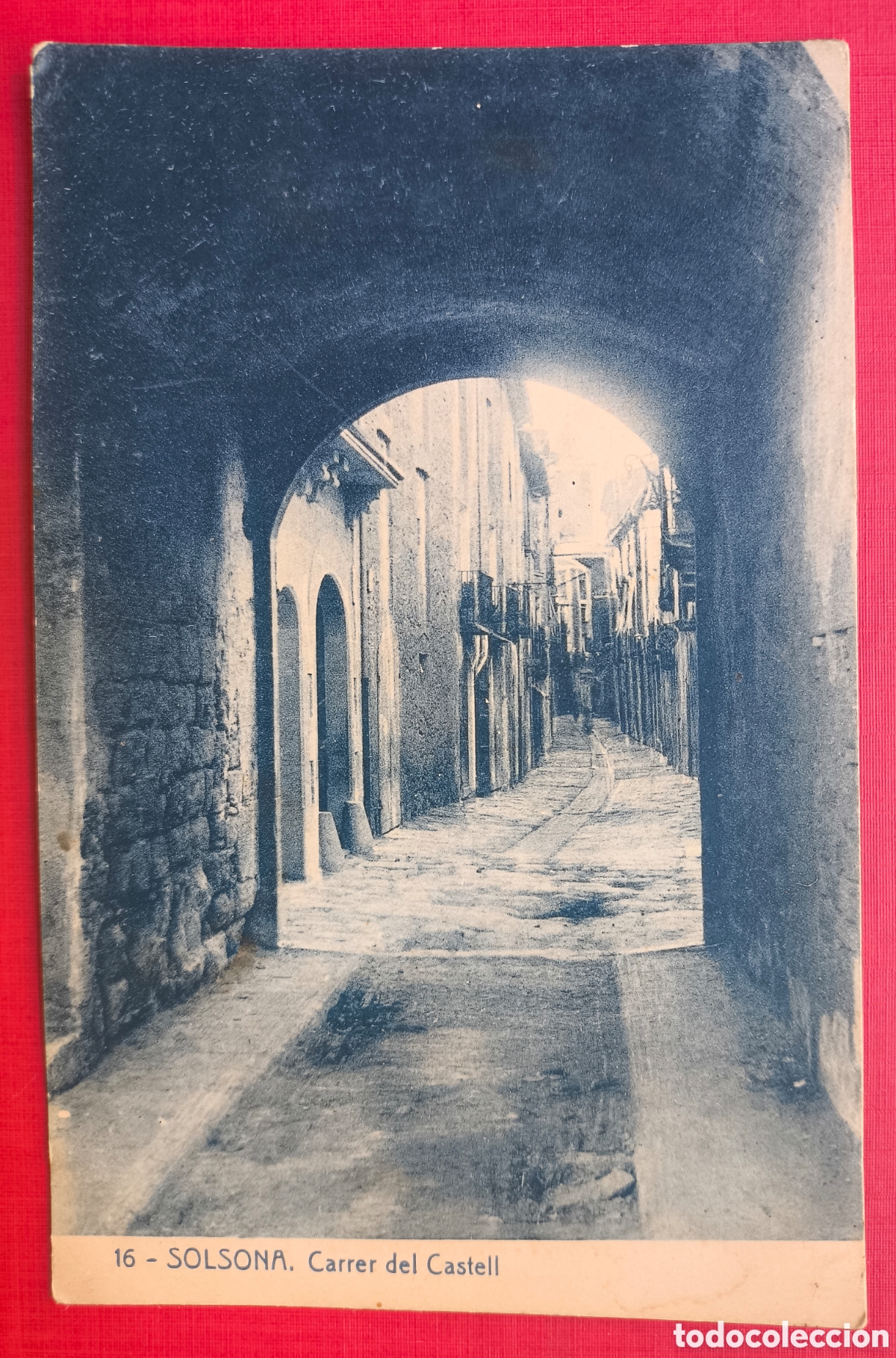 Postales: SOLSONA CARRER DEL CASTELL POSTAL FOTOTIPIA LLEIDA L&Eacute;RIDA C. 1920