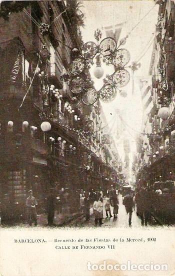 Postales: Barcelona.- Recuerdo de las Fiestas de la Merced, 1902