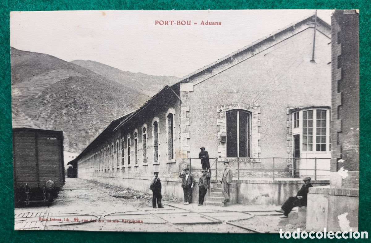 Postais: PORTBOU ADUANA POSTAL ANIMADA FOTOTIPIA PORT-BOU ALT EMPORD&Agrave; GIRONA C. 1920