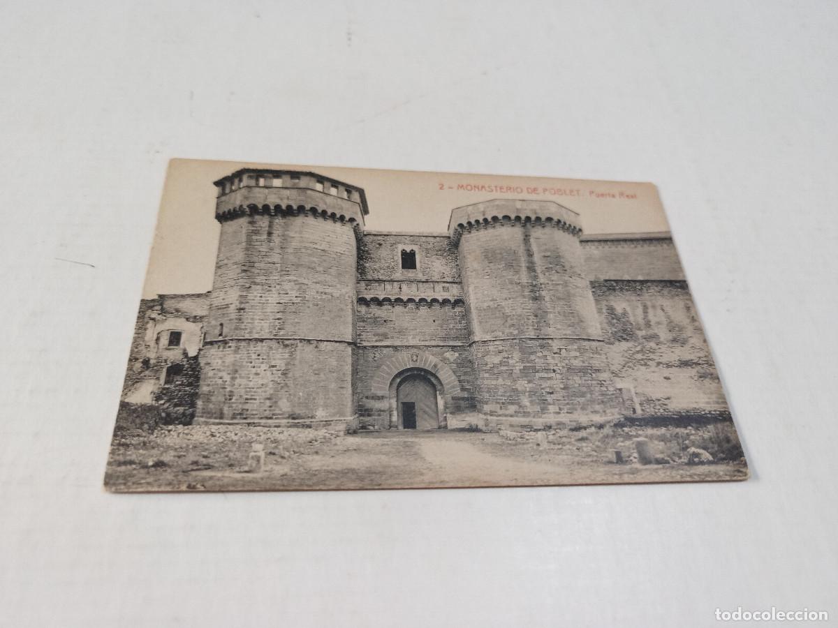 Postales: CONCA DE BARBER&Agrave; - POSTAL MONASTERIO DE POBLET - PUERTA REAL - Foto 1