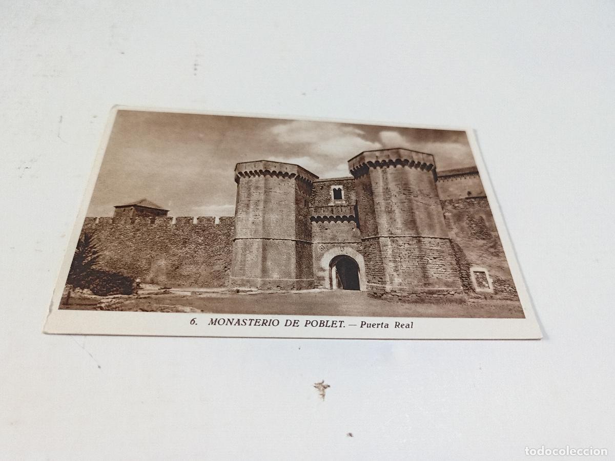 Postales: CONCA DE BARBER&Agrave; - POSTAL MONASTERIO DE POBLET - PUERTA REAL - Foto 1