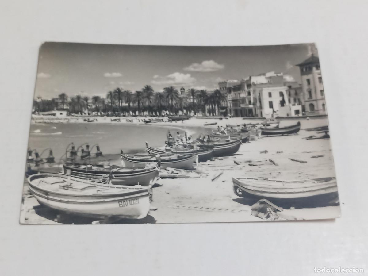 Postales: GARRAF - POSTAL SITGES - DETALLE DE LA PLAYA - Foto 1