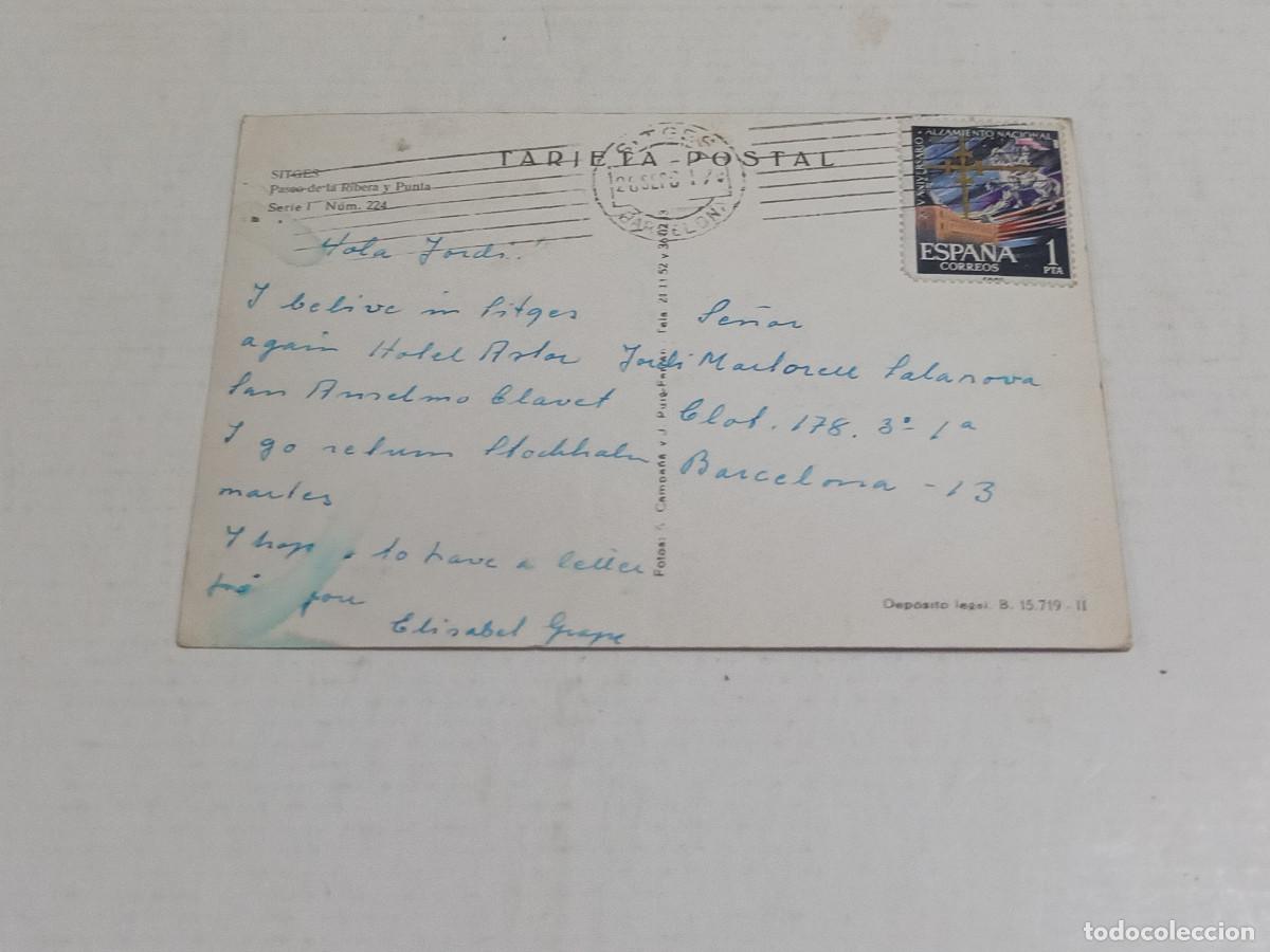Postales: GARRAF - POSTAL SITGES - PASEO DE LA RIBERA Y PUNTA - Foto 2