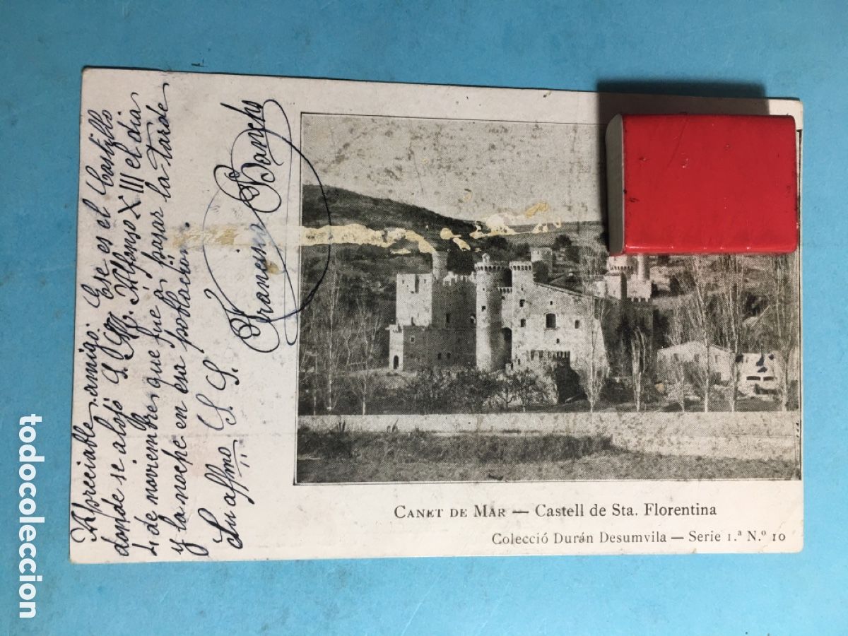 Postales: ANTIGUA B/N ESC. A VILALLOVENT, CANET DE MAR CASTELL DE STA. FLORENTINA COLEC. DUR&Aacute;N DESUMVILA - A60