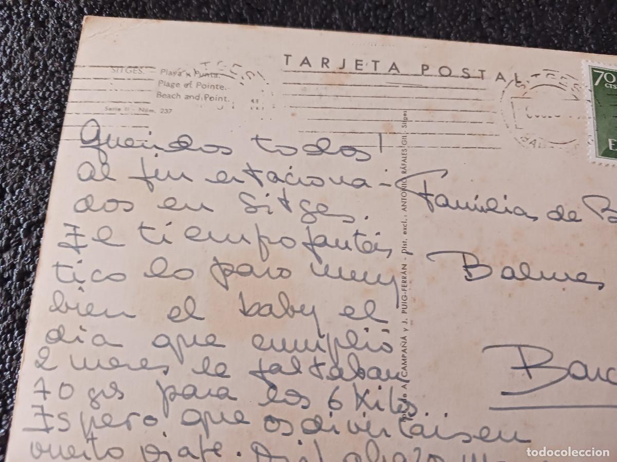 Postales: sitges, playa y punta, ed. campa&ntilde;a, circulada - Foto 2