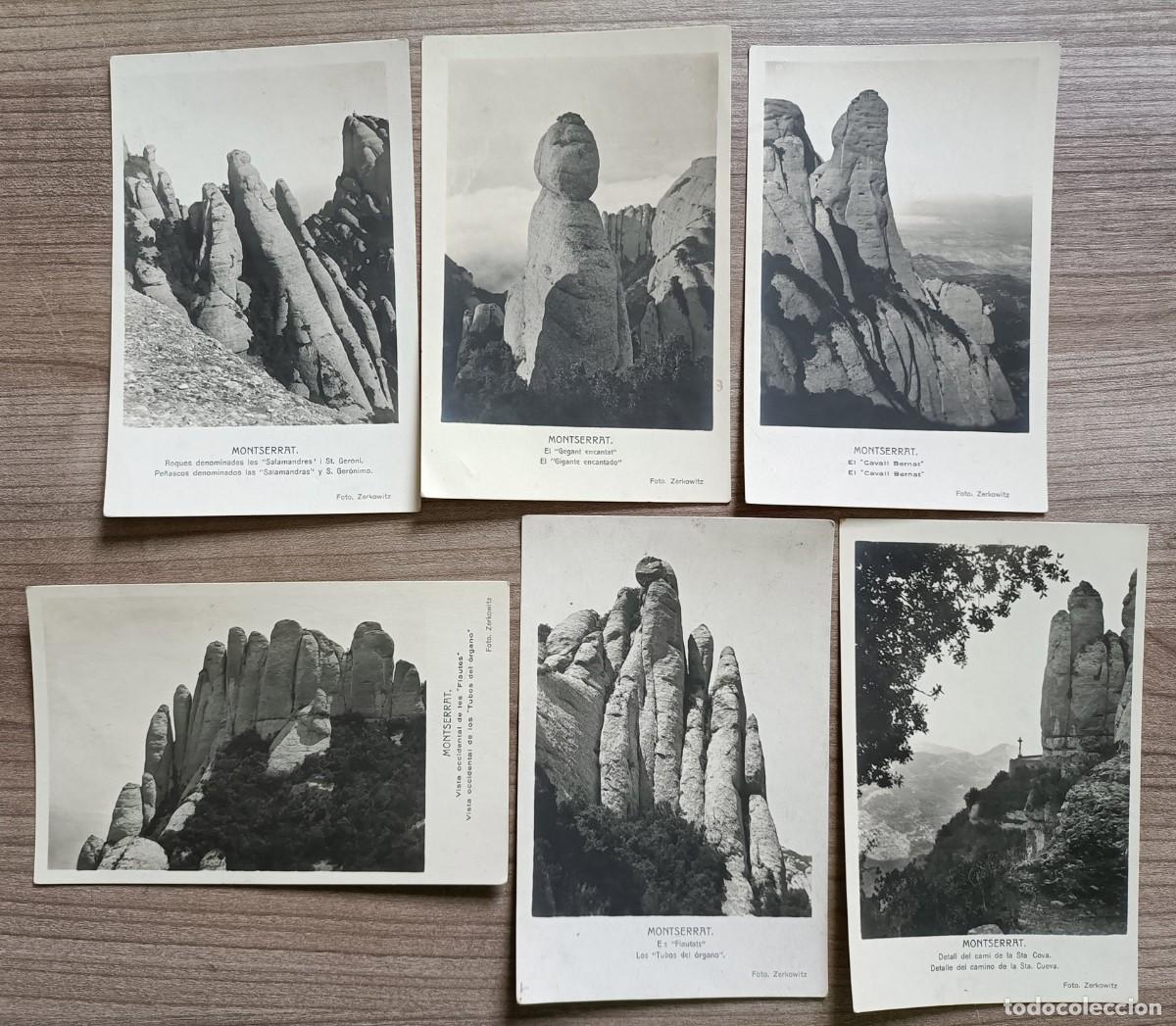 Postales: Lote 6 postales monta&ntilde;as de Montserrat - Zerkowitz