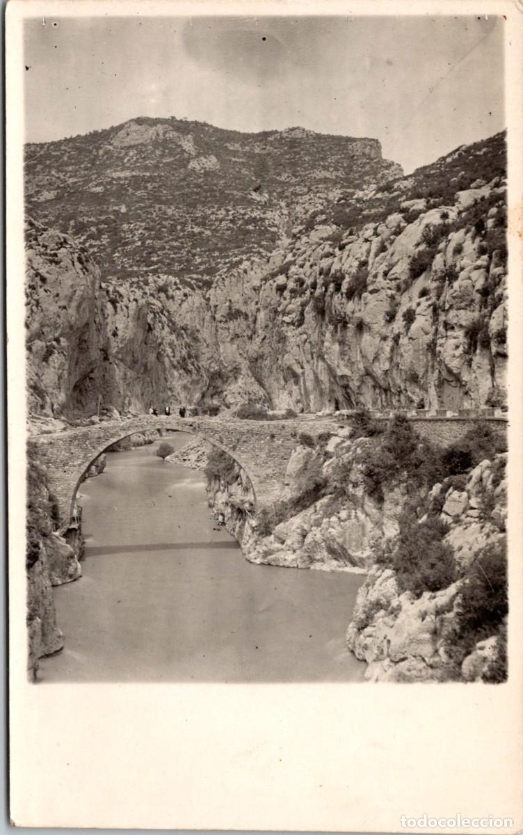 Postales: F&iacute;gols i Aliny&agrave; (Alt Urgell) - Pont de la Torra - Antigua Postal Fotogr&aacute;fica sin datos - 136x84mm