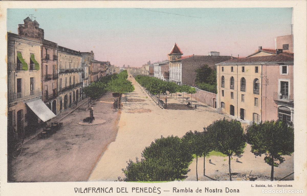 Postales: POSTAL VILAFRANCA DEL PENED&Eacute;S -RAMBLA DE NOSTRA DONA - EDIC. ROISIN-J.ESTEVA