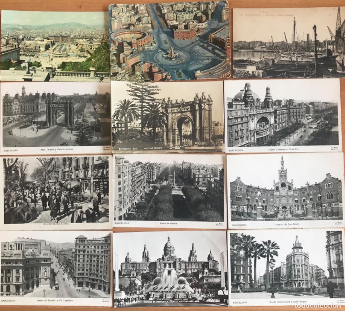 Postales: Lote de 12 postales de Barcelona. - Foto 1