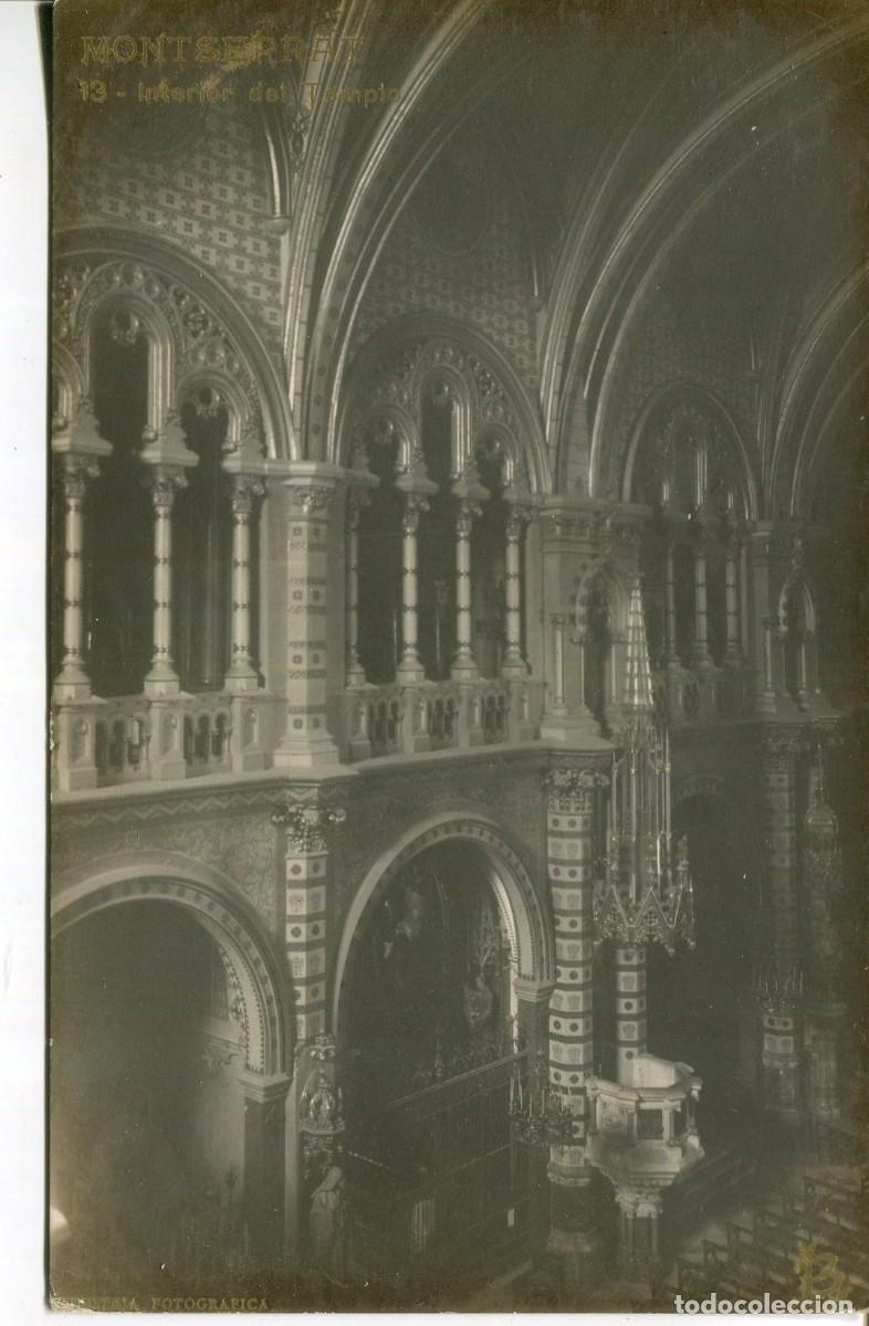 Postales: MONTSERRAT-INTERIOR DEL TEMPLO- LB LUIS BARTRINA N&ordm; 13-FOTOGR&Aacute;FICA