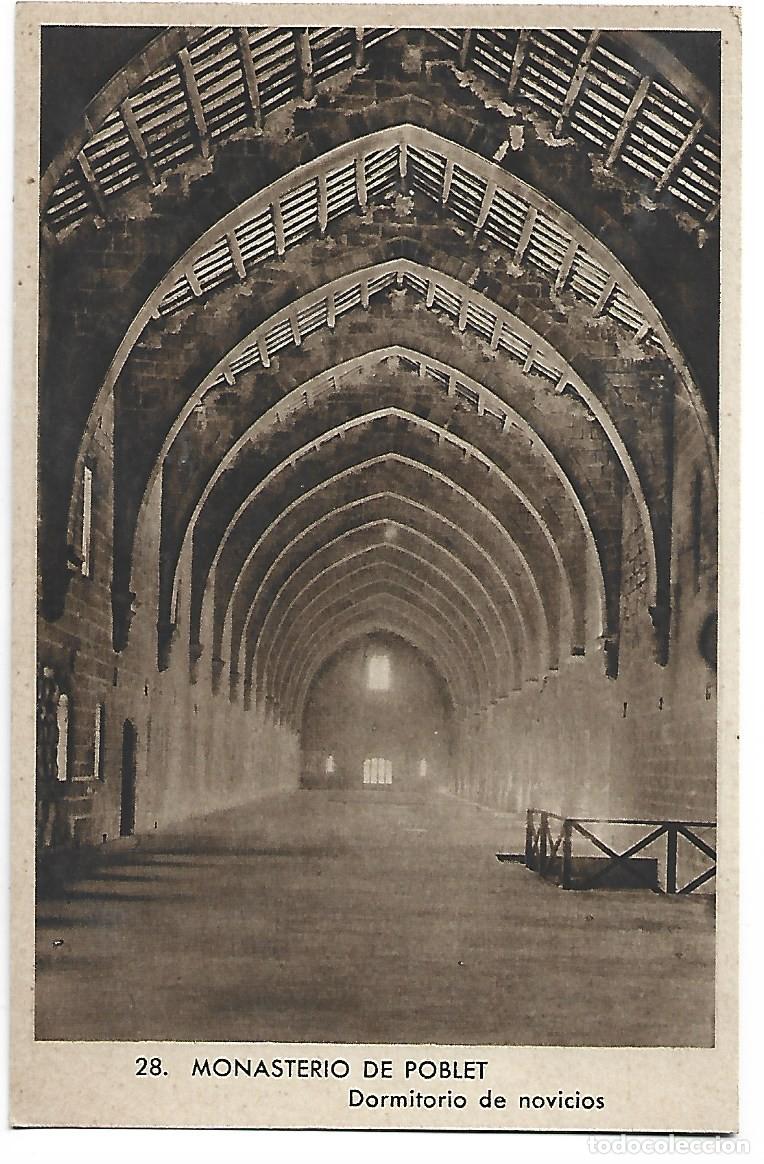 Postales: DORMITORIO DE NOVICIOS.- MONASTERIO DE POBLET - Foto 1