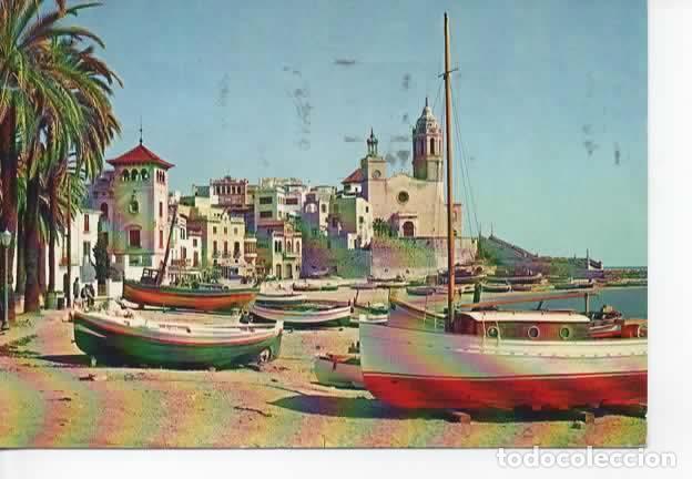 Postales: BARCELONA ESCRITA SITGES - Foto 1