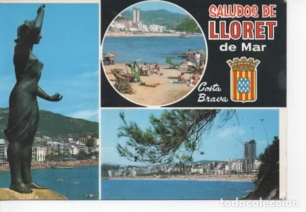 Postales: GERONA ESCRITA LLORET DE MAR - Foto 1