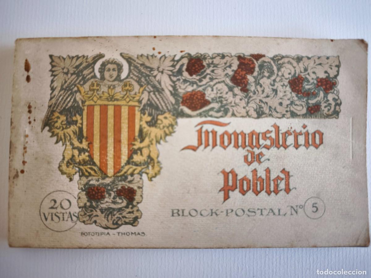 Postales: POBLET BLOCK POSTAL FOTOTIPIA THOMAS NUM. 5
