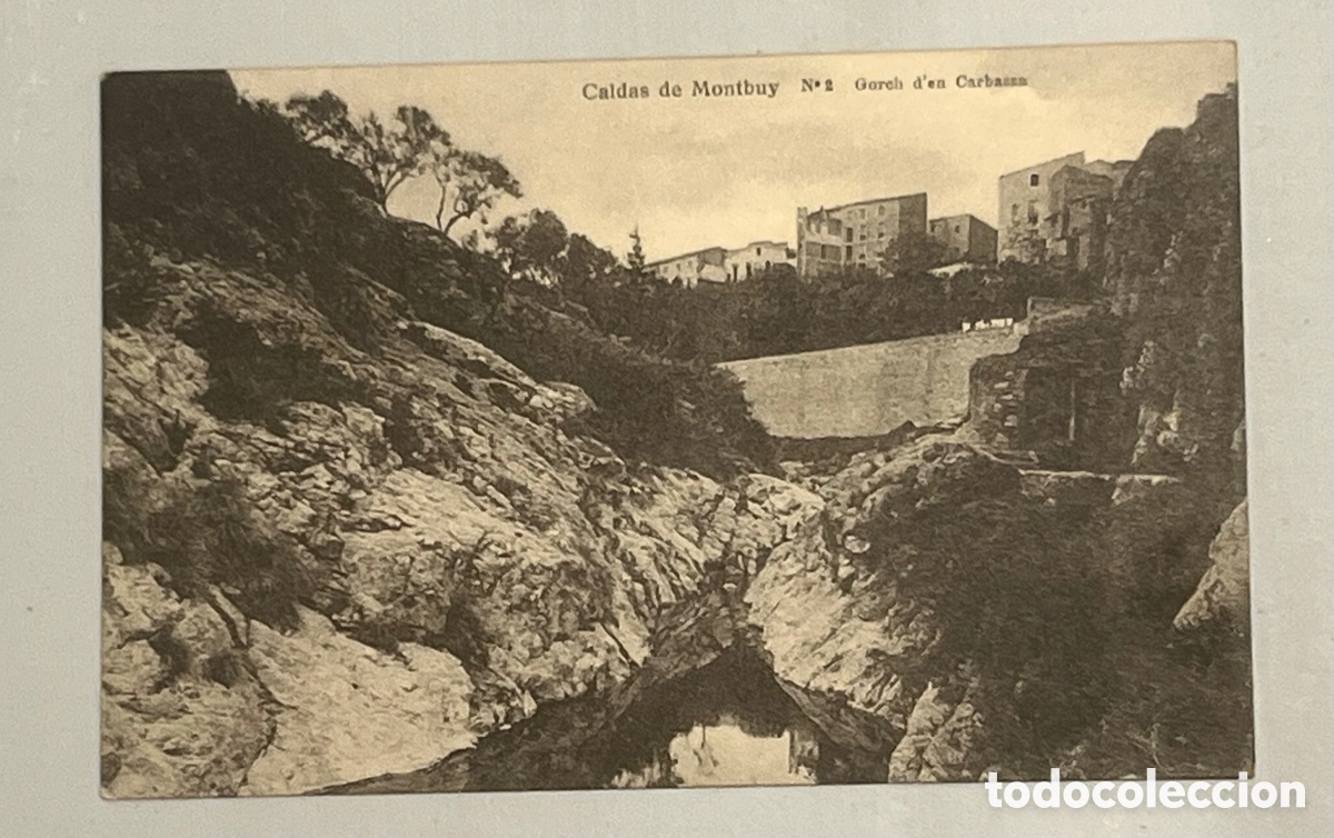 Postales: POSTAL: CALDAS DE MONTBUY N&ordm;2 GORCH D'EN CARBASSA. J. Obradors - sin circular