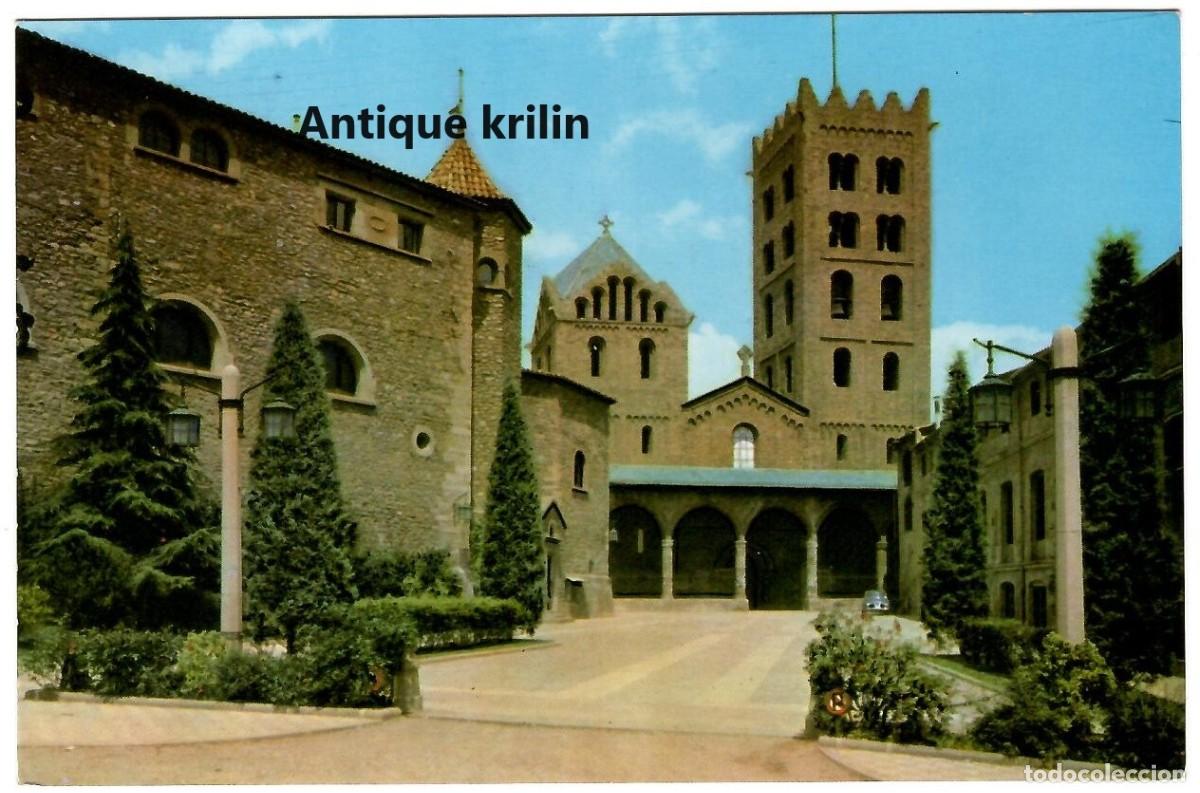 Postales: MONASTERIO DE RIPOLL N&ordm; 10 FACHADA / FOTO J. GUILERA / SIN FRANQUEAR
