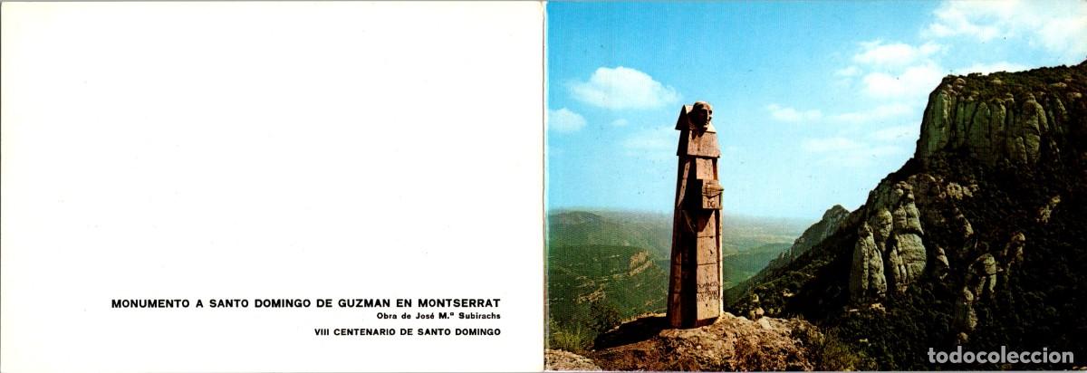 Postales: Montserrat - Monumento a Santo Domingo de Guzm&aacute;n - Postal Doble - VIII Centenario de Santo Domingo
