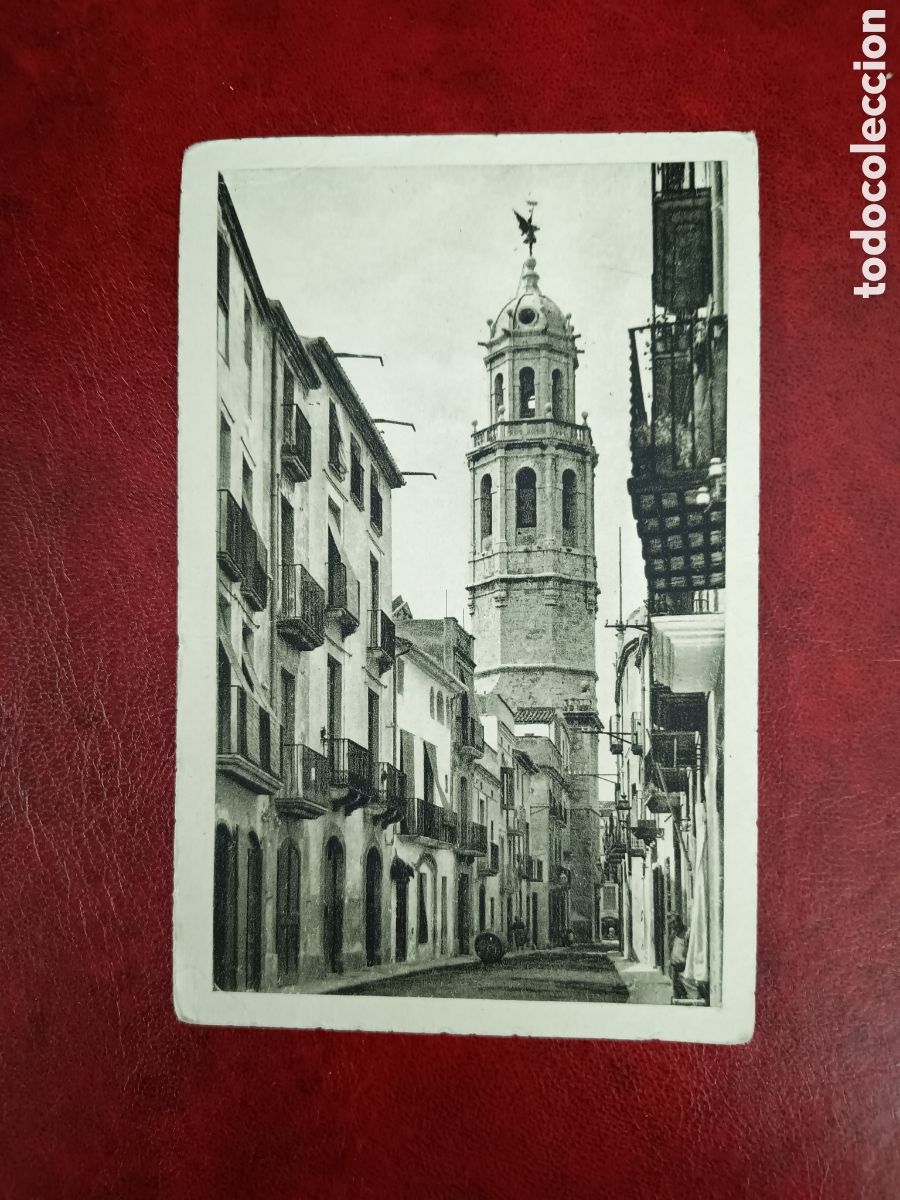 Postais: Vilanova i Geltr&uacute; - Campanar de Sant Antoni desde Carrer de l'Esglesia -escrita