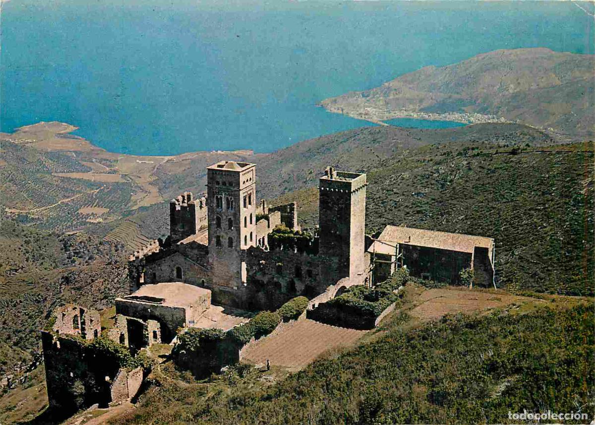 Postales: Espagne - Espana - Cataluna - Costa Brava - Monasterio de San Pedro de Roda - Vista a&eacute;rea - Vue a&eacute;ri