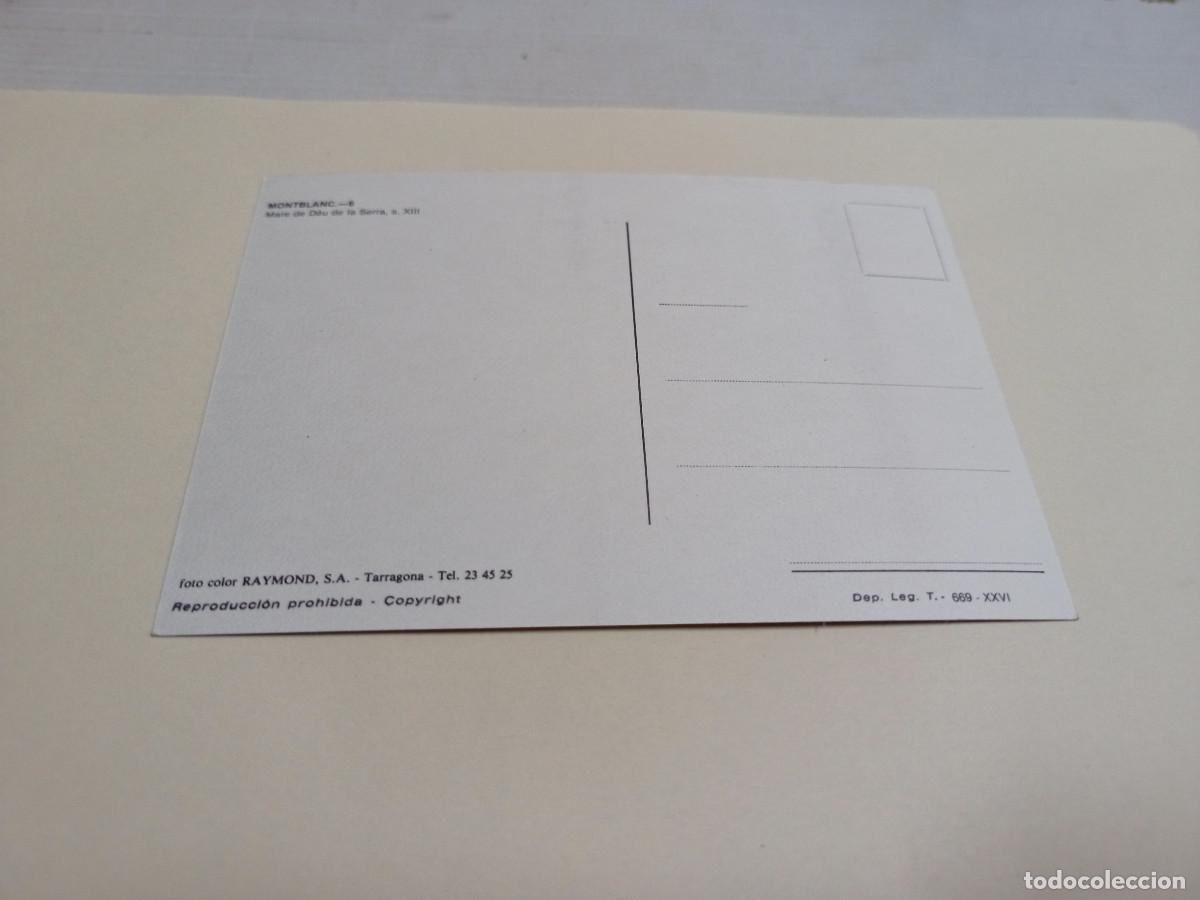 Postales: CONCA DE BARBER&Agrave; - POSTAL MONTBLANC - MARE DE D&Eacute;U DE LA SERRA - Foto 2