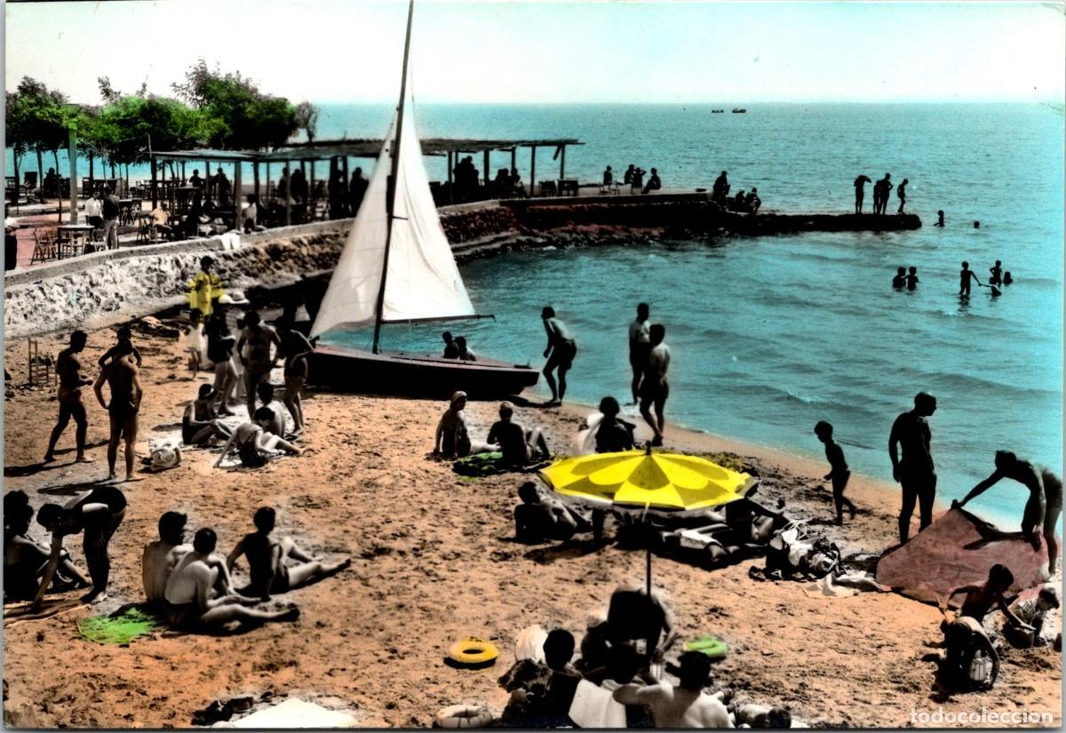 Postales: San Carlos de la R&aacute;pita - Hotel Suizo - Playa de los Alfaques - Dauf&iacute; 132 - Coloreada - 150x102mm