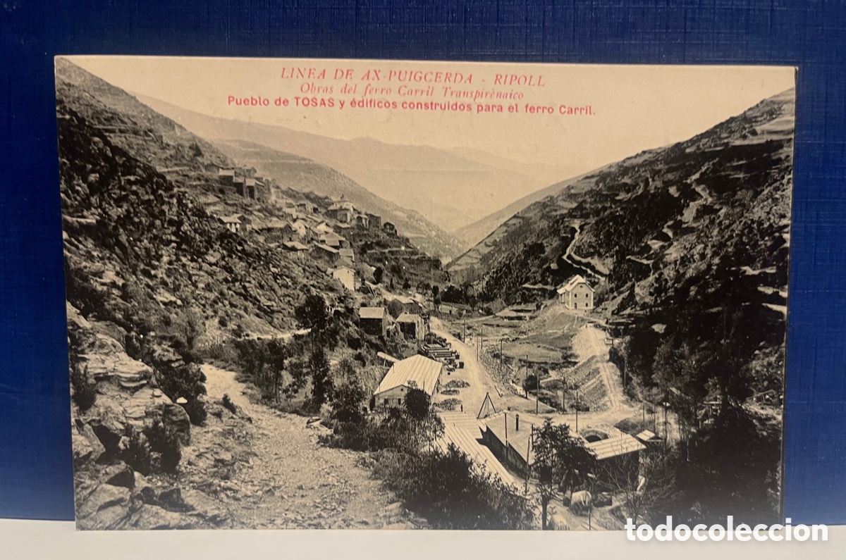 Postcards: POSTAL: PUEBLO DE TOSSAS Y &Eacute;DIFICIOS CONSTRUIDOS PARA EL FERRO CARRIL.