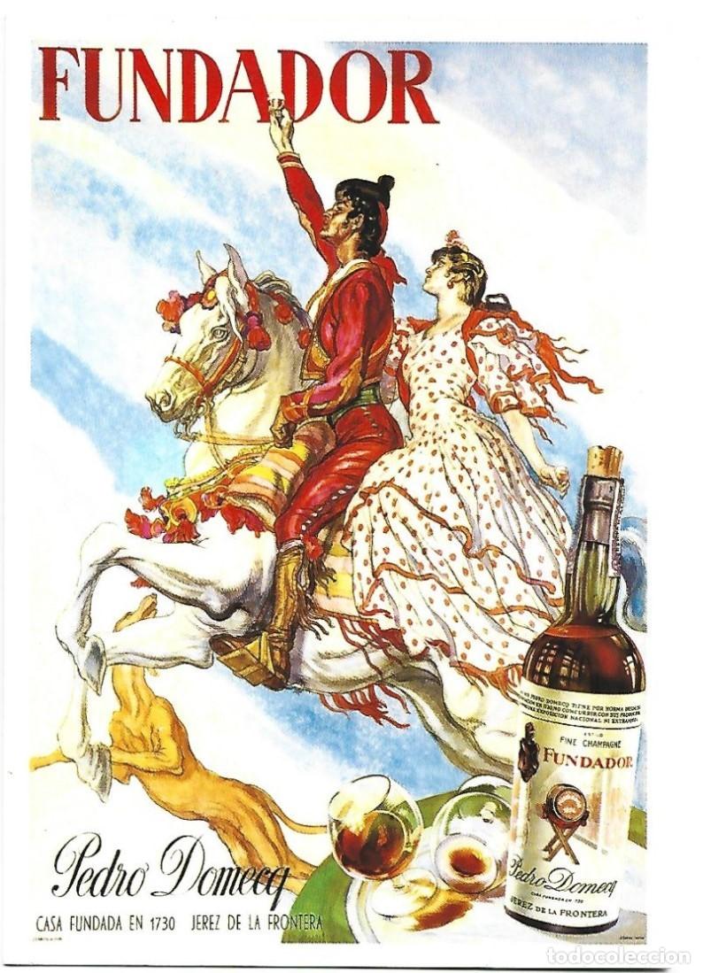 Postales: BRANDY FUNDADOR.- PEDRO DOMECQ- (PUBLICIDAD)