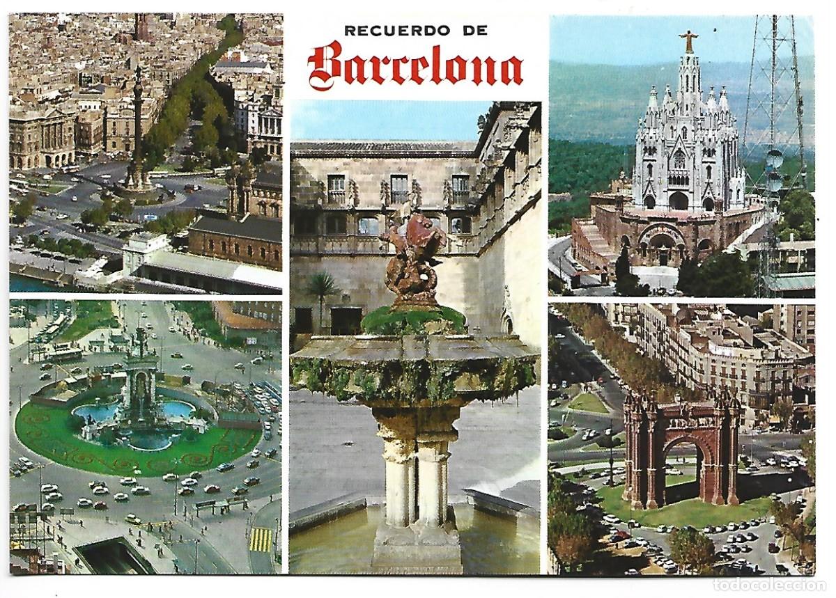 Postales: RECUERDO DE BARCELONA - Foto 1