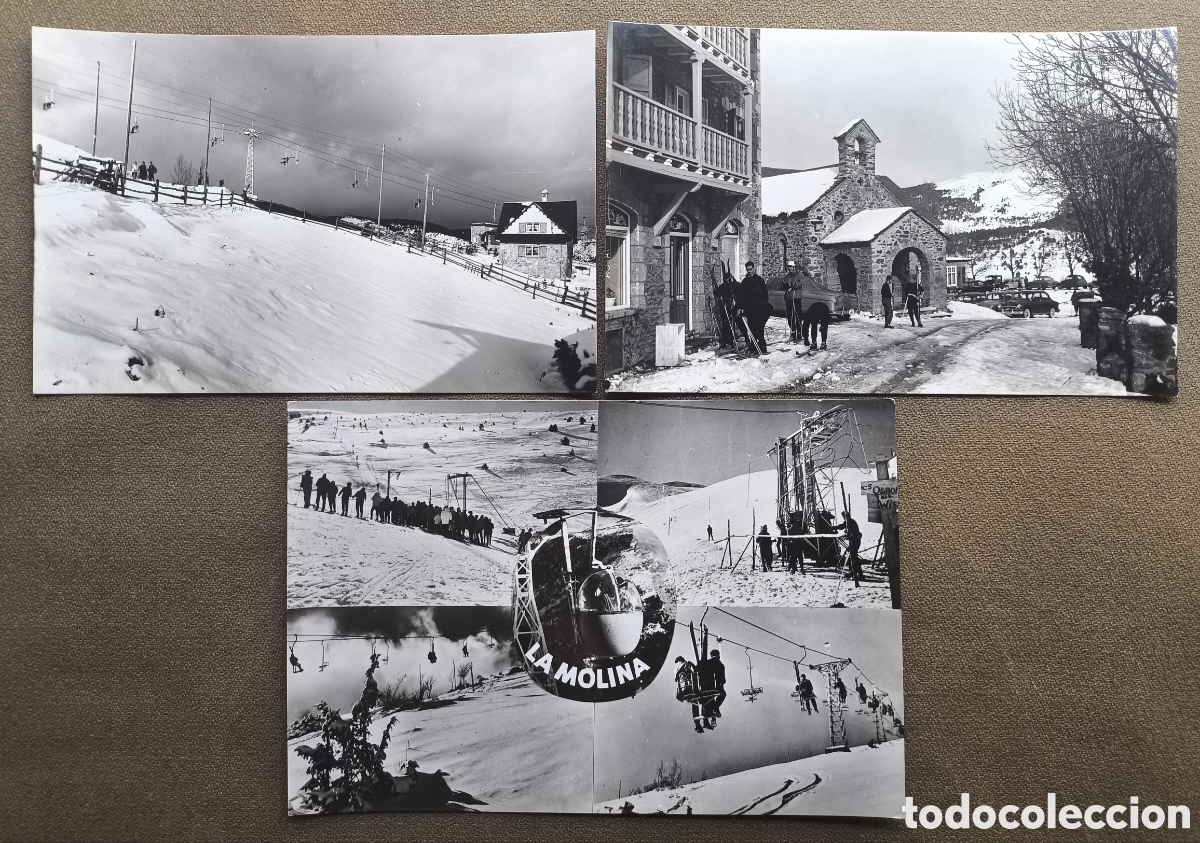 Postales: LA MOLINA ESQU&Iacute; POSTAL FOTOGR&Aacute;FICA FOTOGRAF&Iacute;A LOTE 3 PIRINEU C. 1955