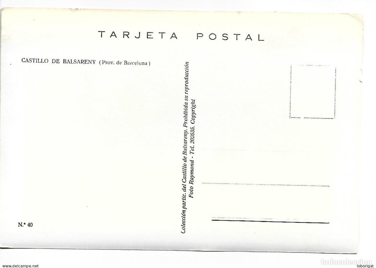 Postales: CASTILLO DE BALSARENY / BARCELONA - Foto 2