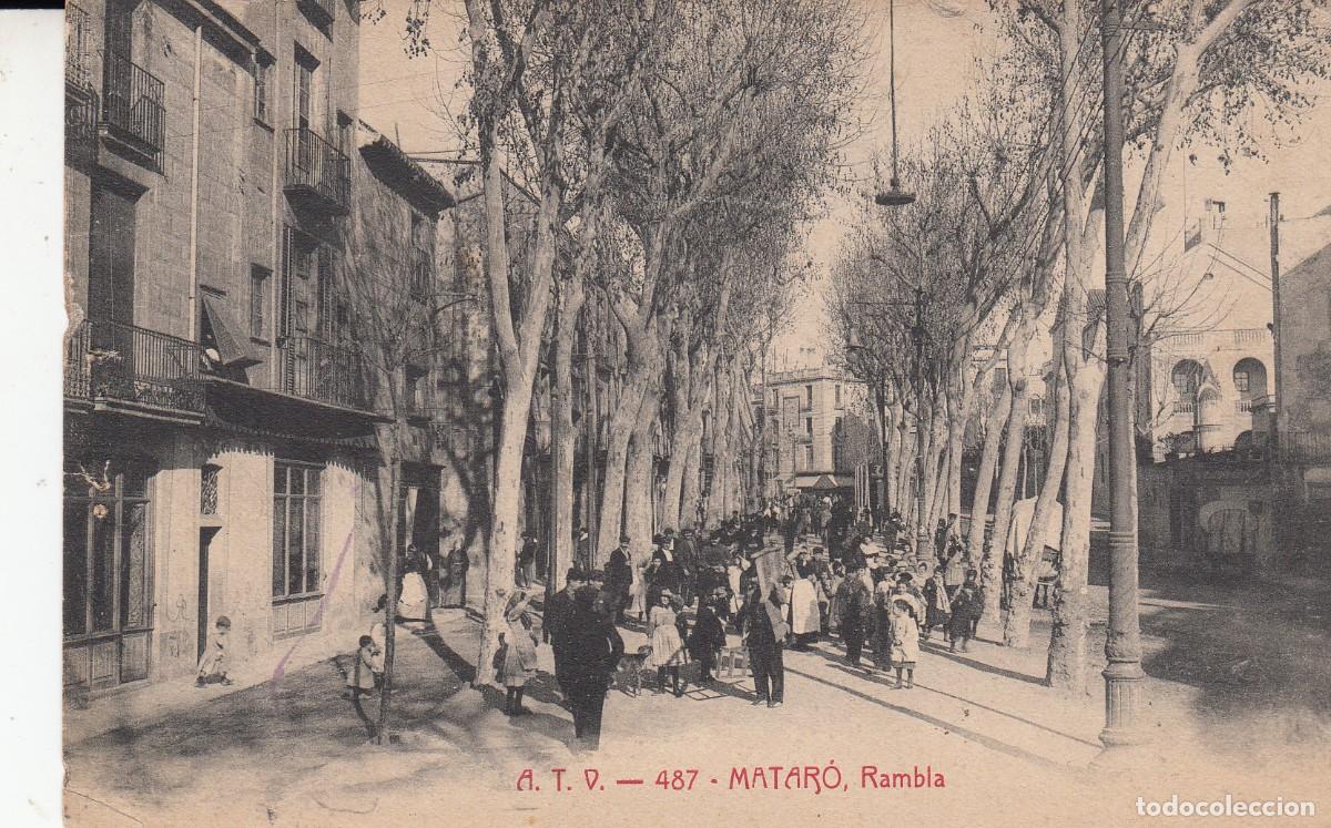 Postales: POSTAL DE MATAR&Oacute; - RAMBLA . ATV 487 - Foto 1
