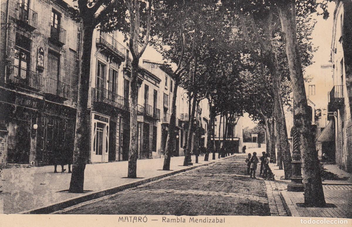 Postales: POSTAL DE MATAR&Oacute; - RAMBLA MENDIZABAL -POSTALES MAURI - Foto 1