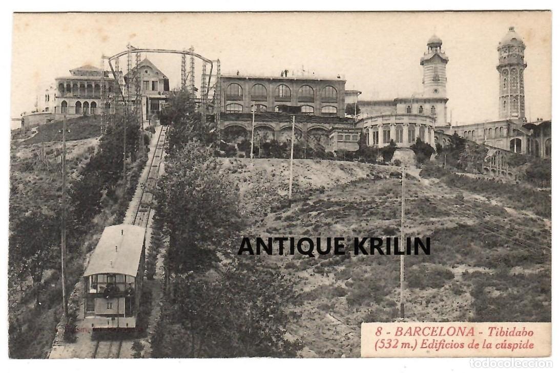 Postales: BARCELONA N&ordm; 8 TIBIDABO / EDIFICIOS DE LA CUSPIDE / SIN CIRCULAR - Foto 1
