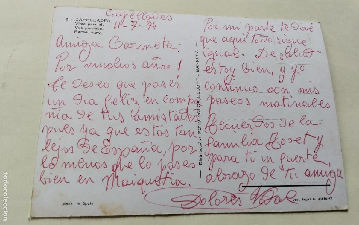 Postales: CAPELLADES , POSTAL ANTIGUA - Foto 3