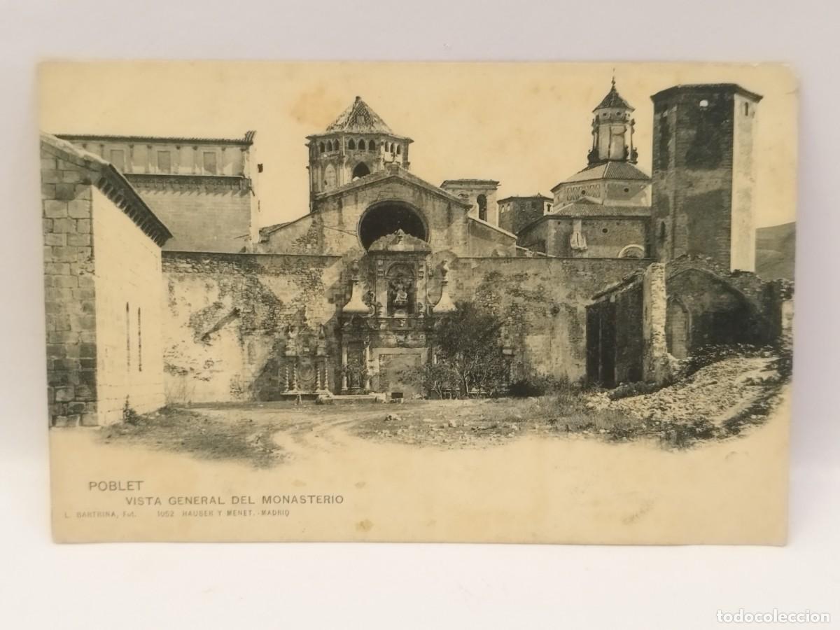 Postkarten: Postal Poblet. Vista general del Monasterio. 1052. Hauser y Menet.