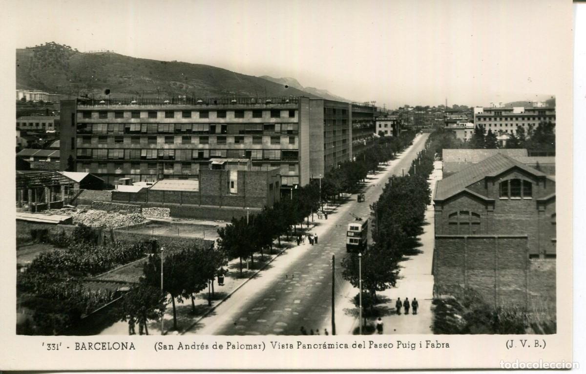 Postales: BARCELONA-SAN ANDRES DE PALOMAR-CASA BLOC-CUARTELES-P&ordm; TORRAS Y BAGES- JVB-VENINI