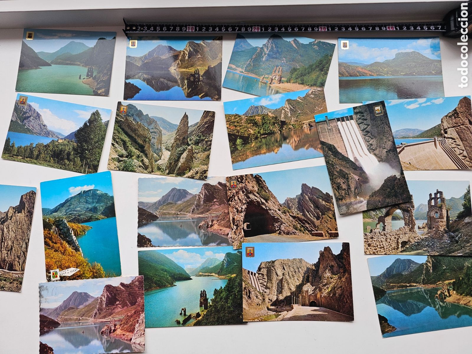 Postales: 18 Postales del Pantano de Escales, Pont de Suert 1960s 1970s
