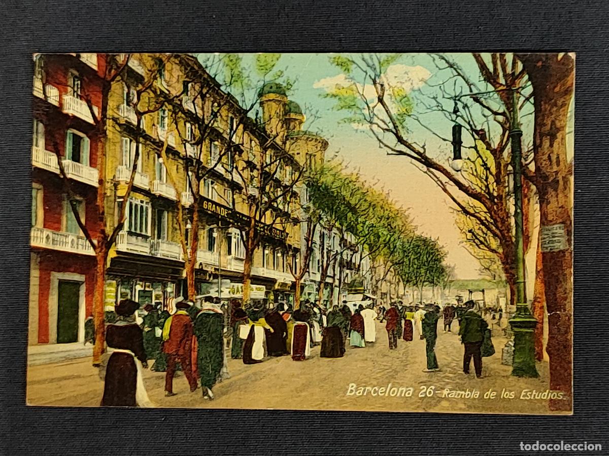 Postales: POSTAL - BARCELONA - RAMBLA DE LOS ESTUDIOS - Foto 1