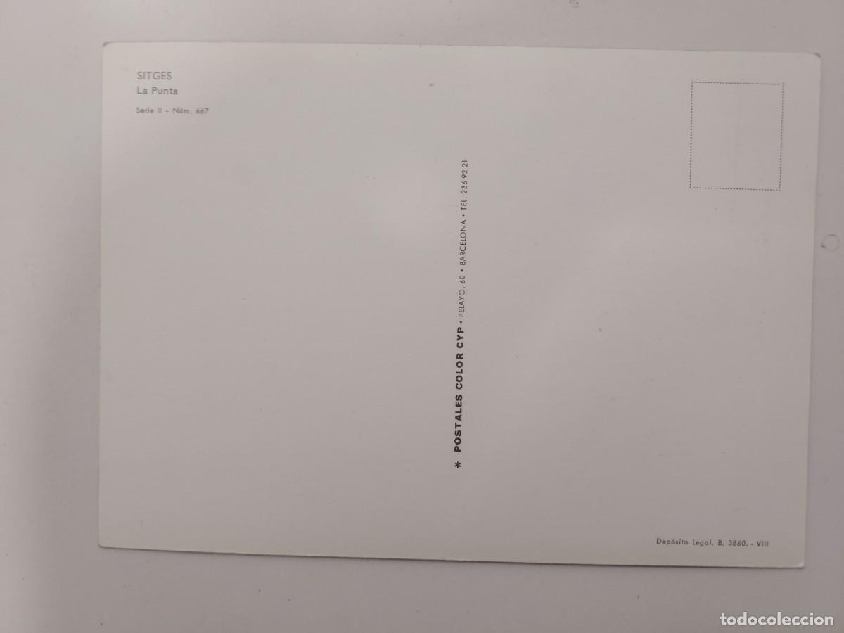 Postales: POSTAL SITGES LA PUNTA. 1965. SIN CIRCULAR. BARCELONA - Foto 2