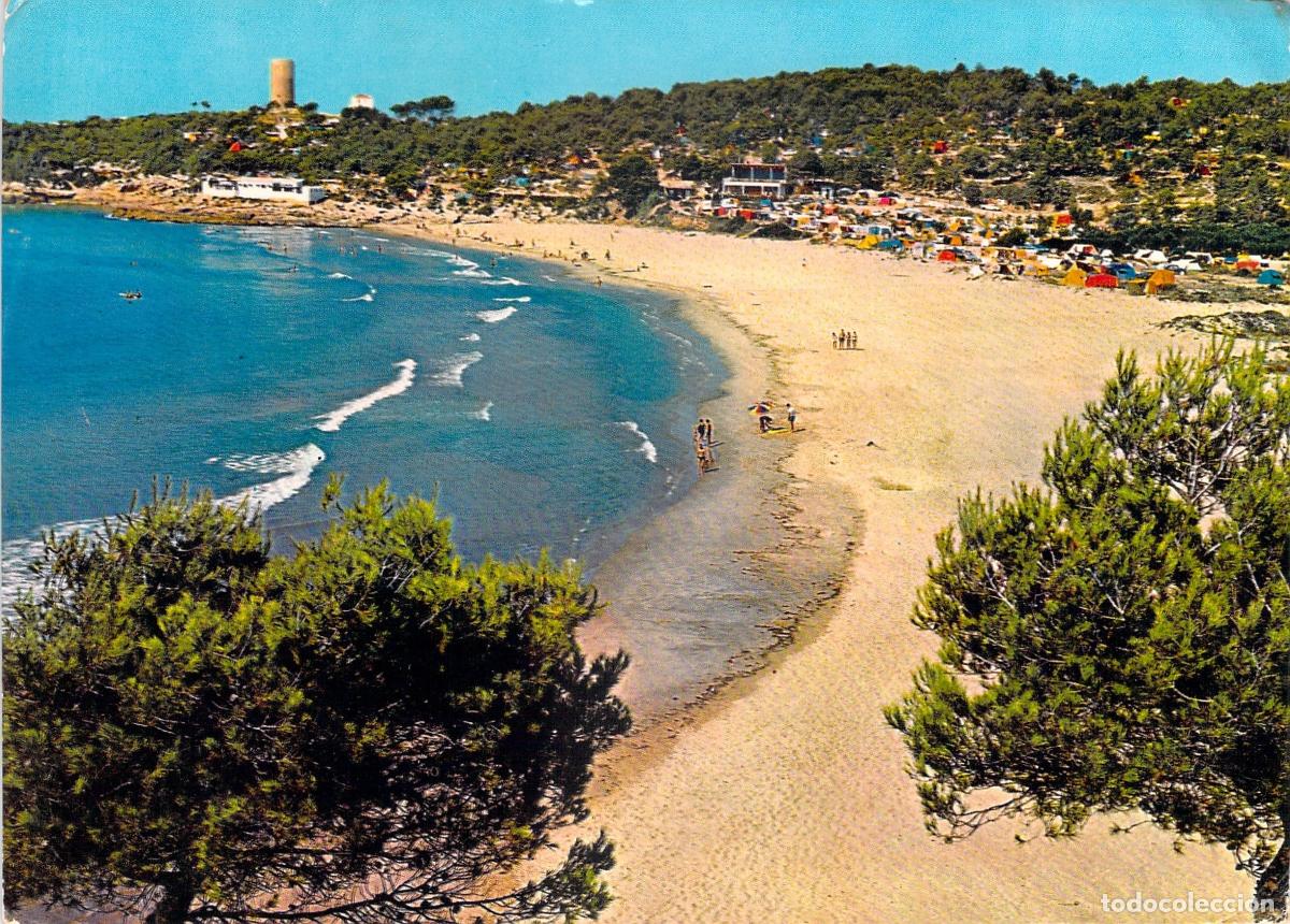 Postkarten: Postal Tarragona Playa Camping Torre de la Mora Costa Dorada Espa&ntilde;a