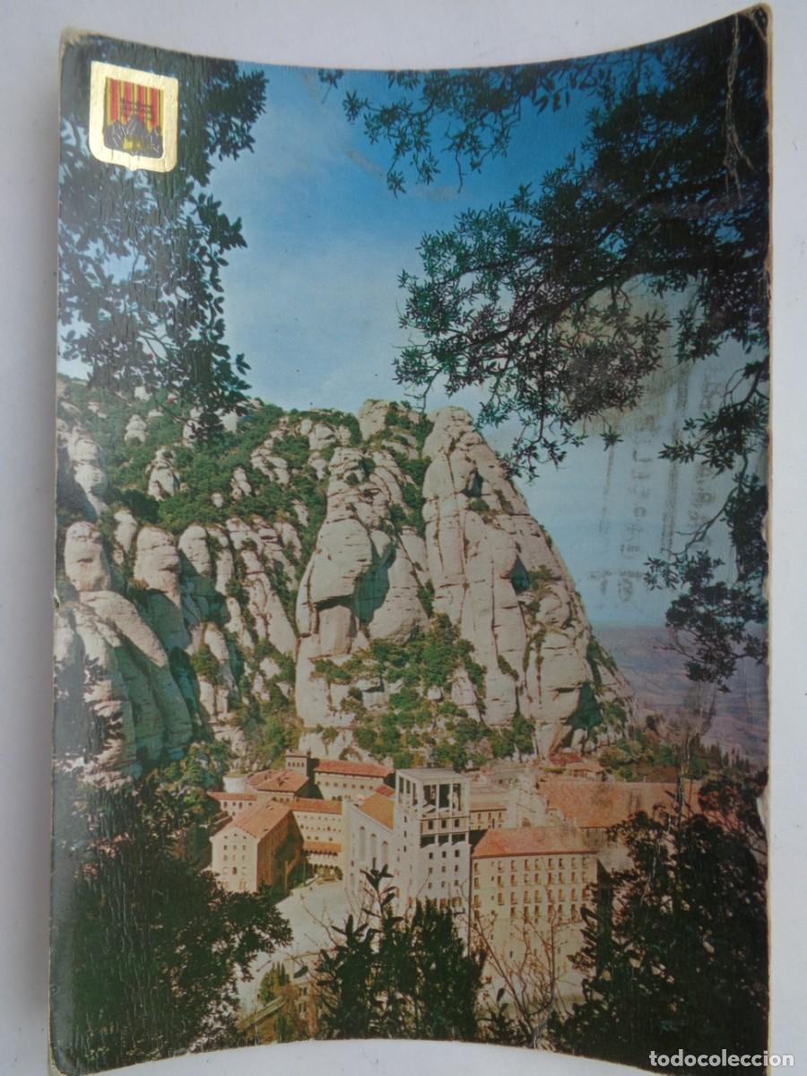 Postcards: POSTAL DE MONTSERRAT ( BARCELONA ): VISTA DEL SANTUARIO DESDE FRAI GAR&Iacute; . A&Ntilde;OS 60