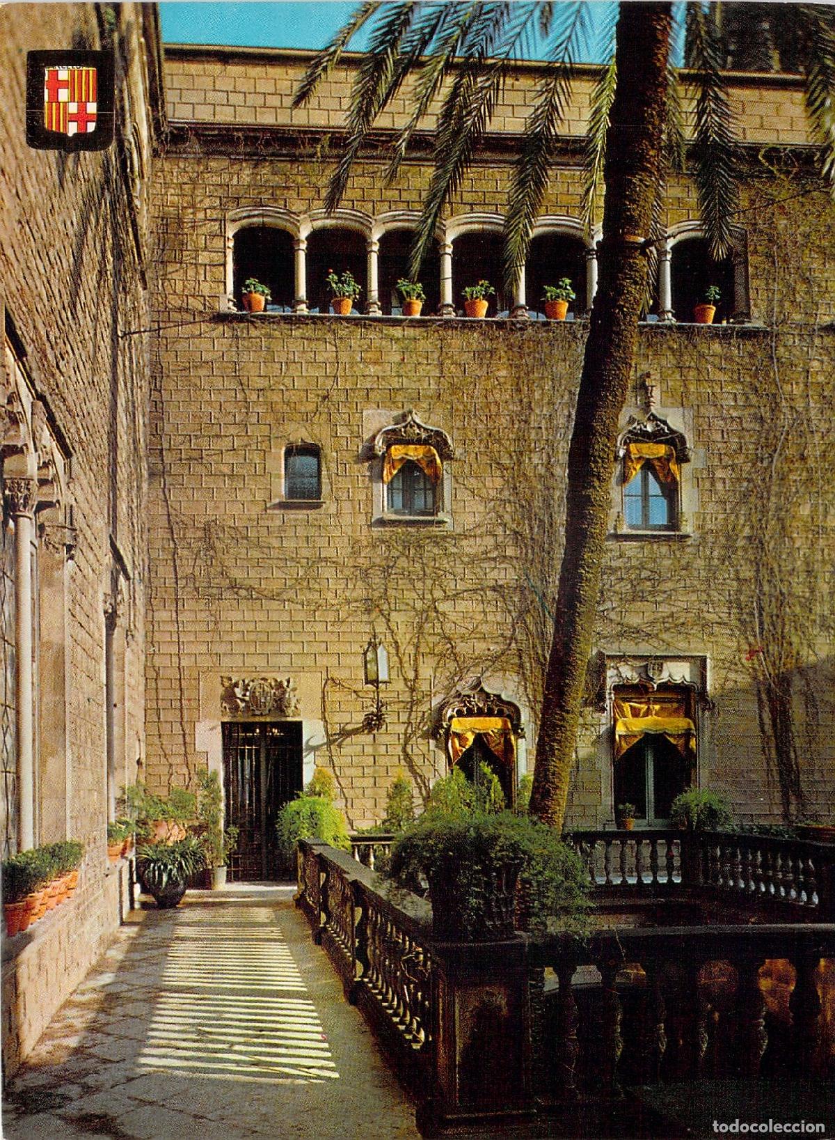 Postkarten: Postal Barcelona, Barrio G&oacute;tico, Patio Interior de la Casa del Arcediano, Arquitectura