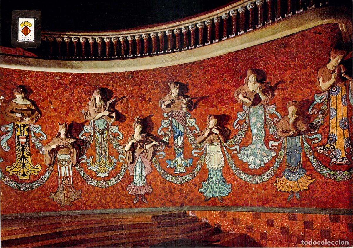 Cartes Postales: Postal Palau de la M&uacute;sica Catalana, Barcelona. Esculturas y Mosaicos Modernistas.
