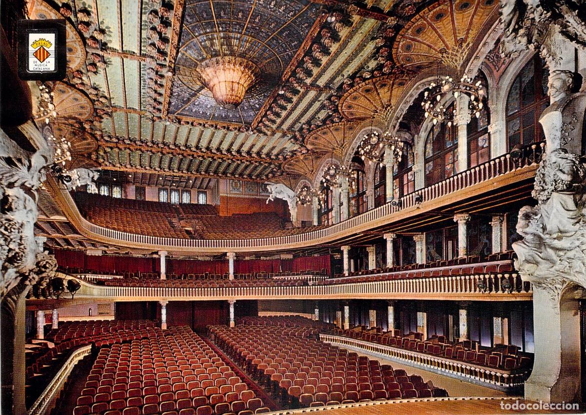 Postais: Postal Palau de la M&uacute;sica Catalana, Barcelona - Sala de Conciertos Interior