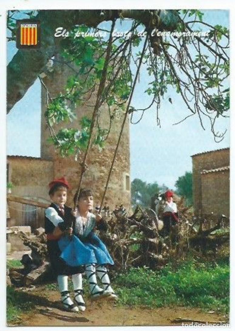 Postales: &rdquo;ELS PRIMERS BROTS DE L&acute;ENAMORAMENT&rdquo;.- CATALUNYA TIPICA
