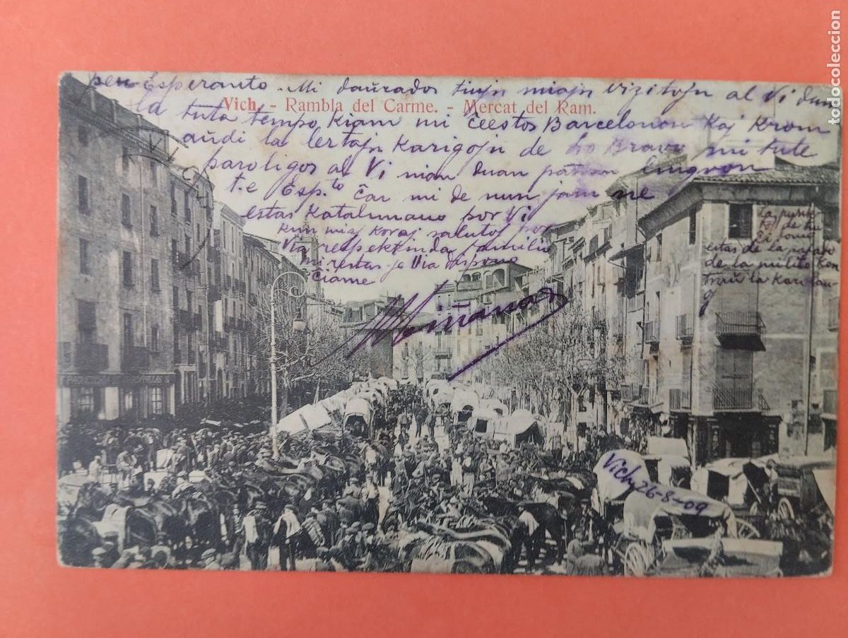 Postales: VICH RAMBLA DEL CARME MERCAT DEL RAM - Foto 1