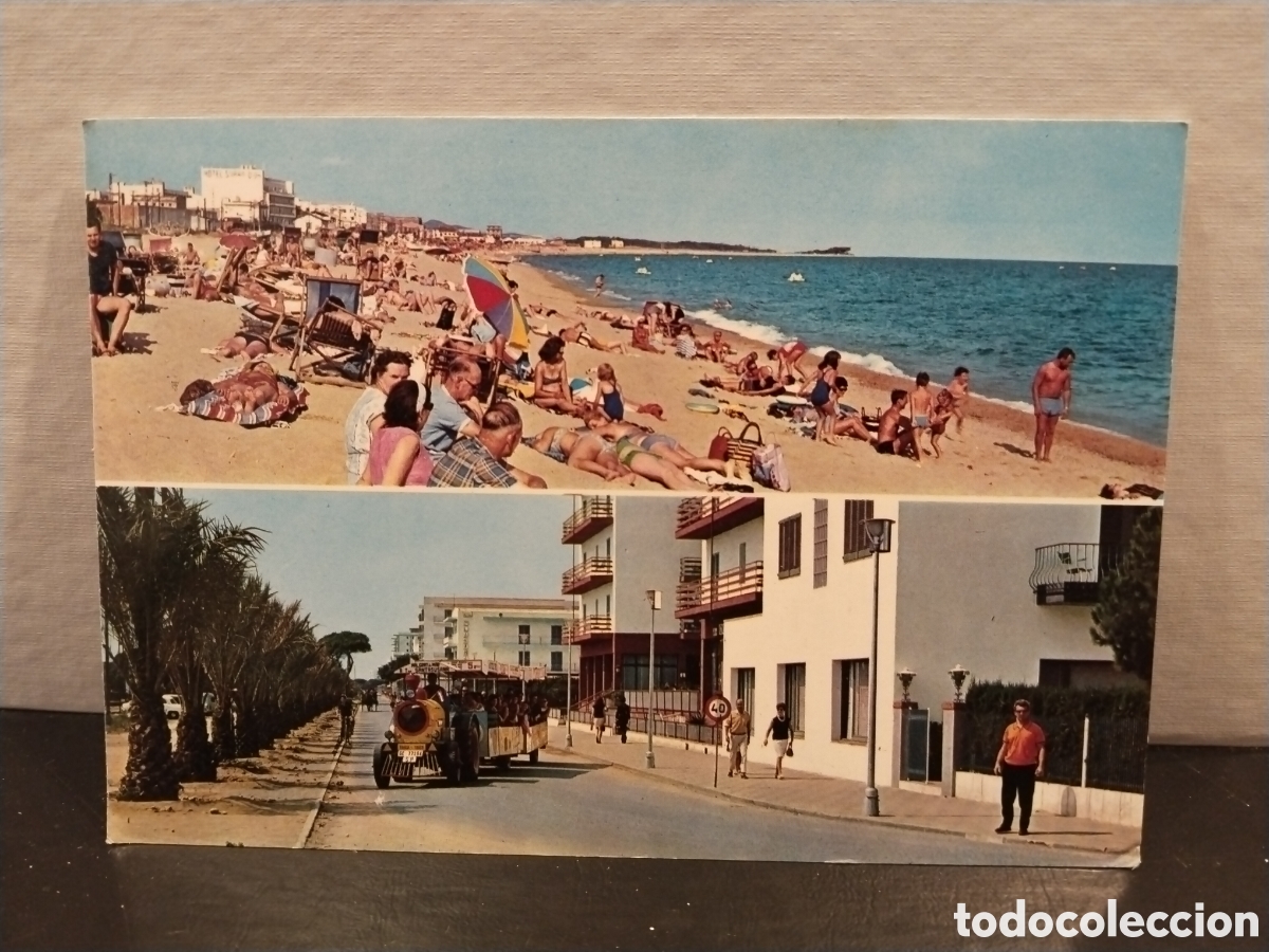Postales: Postal de Malgrat de Mar. Playa y Paseo