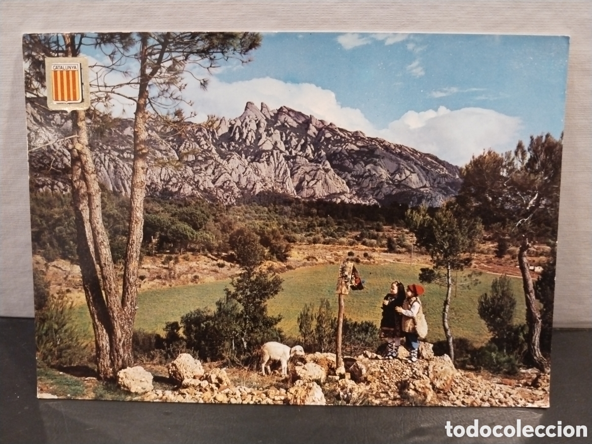 Postales: Postal de Catalu&ntilde;a T&iacute;pica. Peregrinos a Montserrat