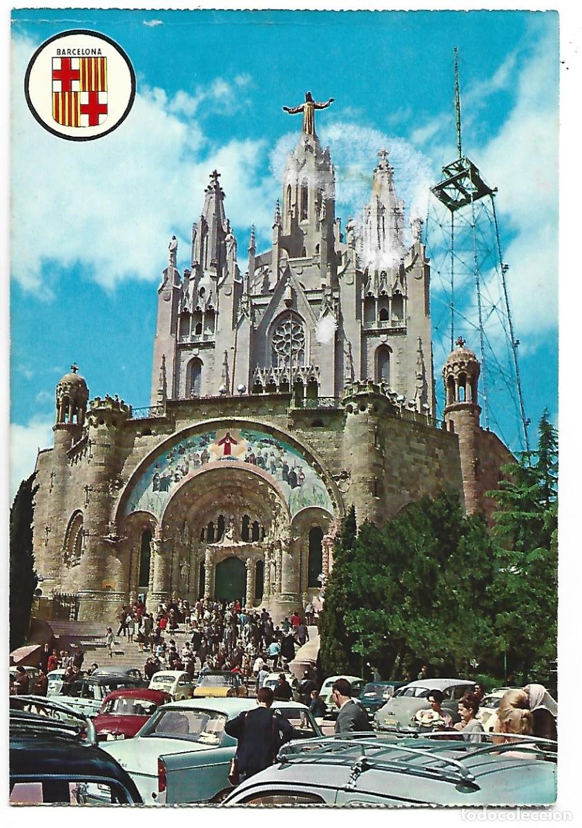 Postales: TEMPLO EXPIATORIO DEL TIBIDABO.- BARCELONA - Foto 1